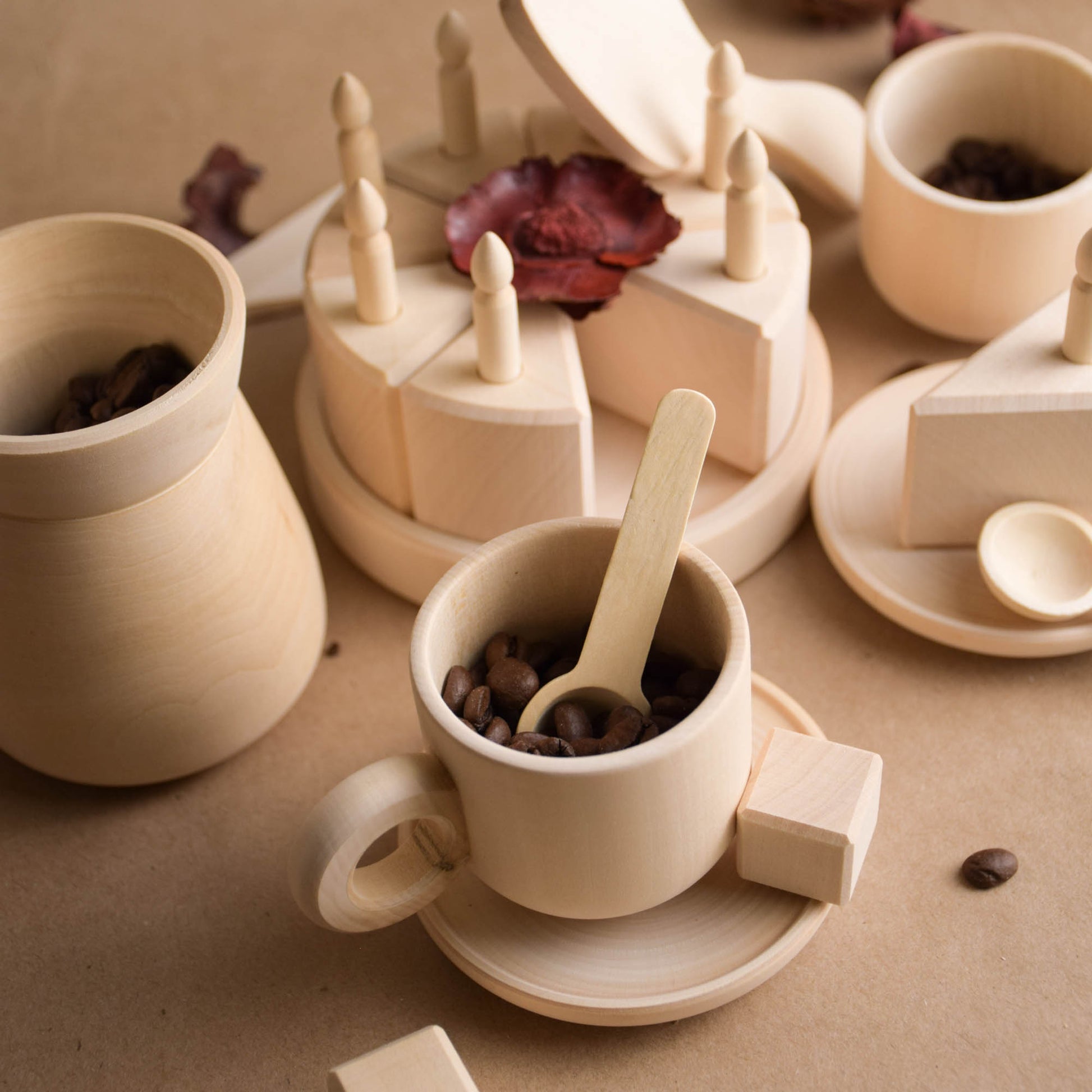 Wooden Tea Set Natural – Mouse in the House Shop