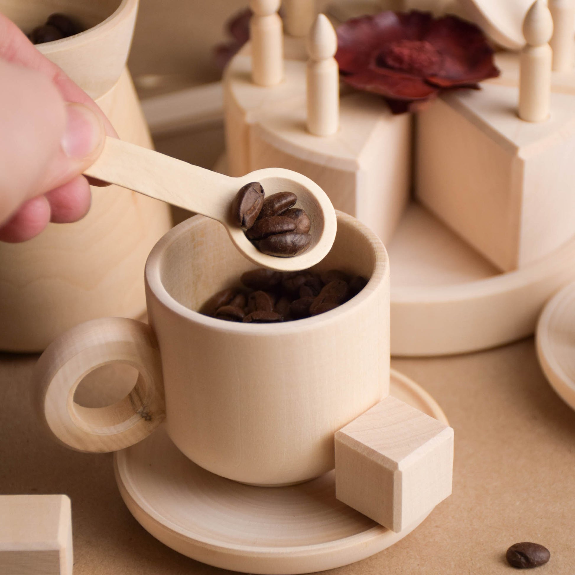 Wooden Tea Set Natural – Mouse in the House Shop