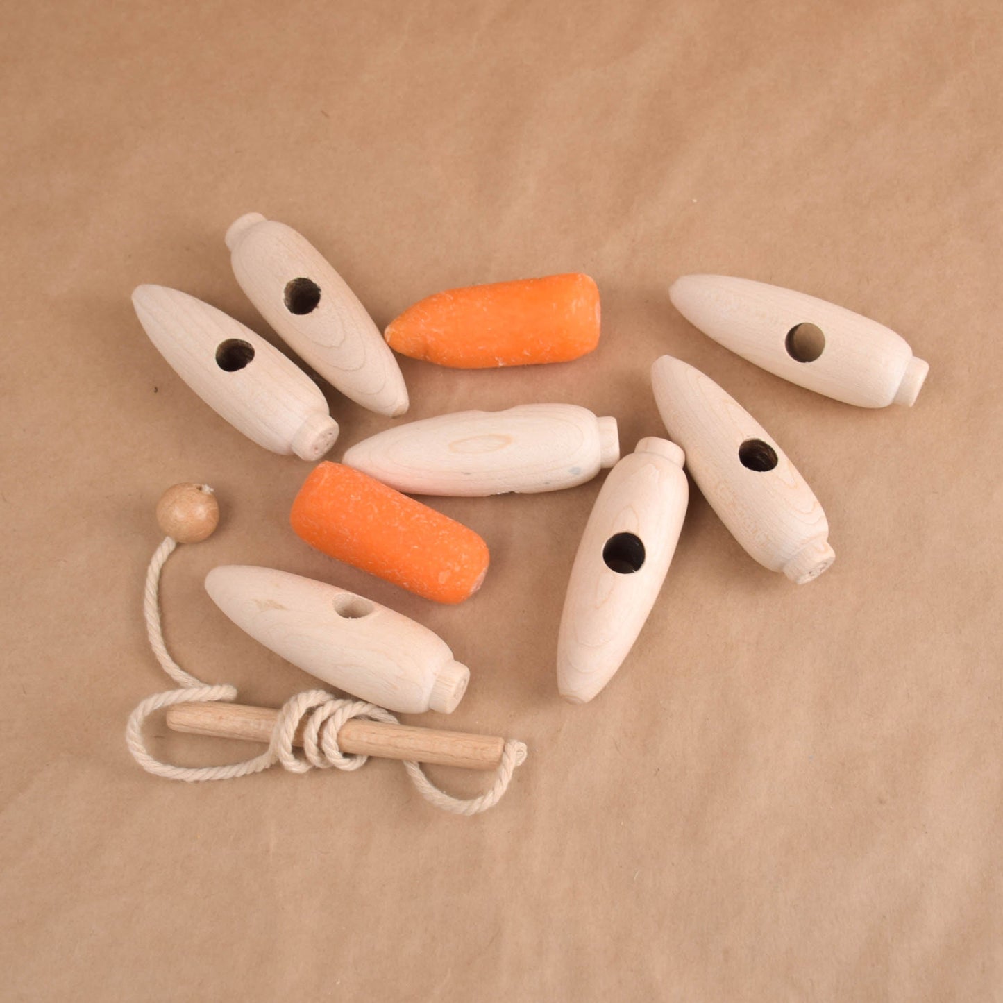 Wood Lacing Toy Carrot