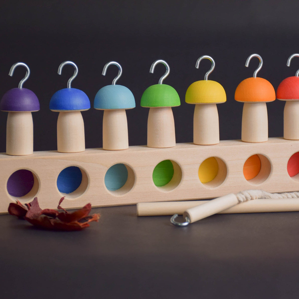 Mushroom game for fishing and balancing play