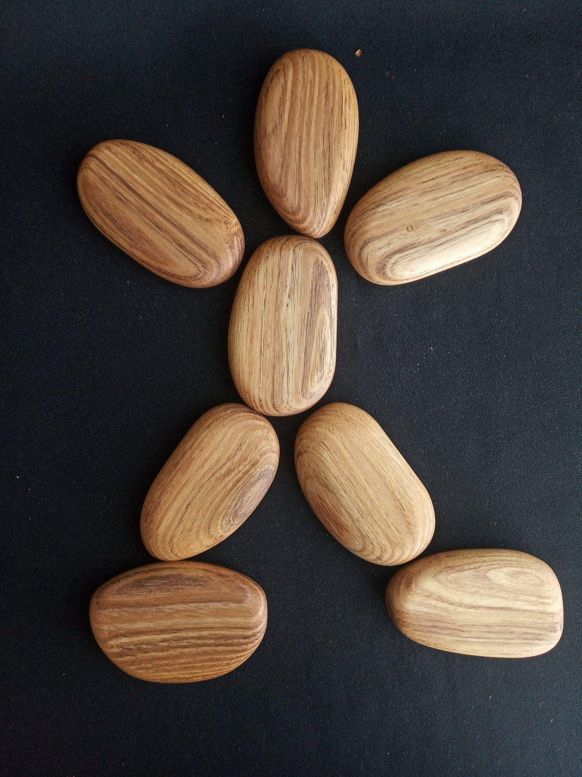 Wooden stacking stones made from green acacia