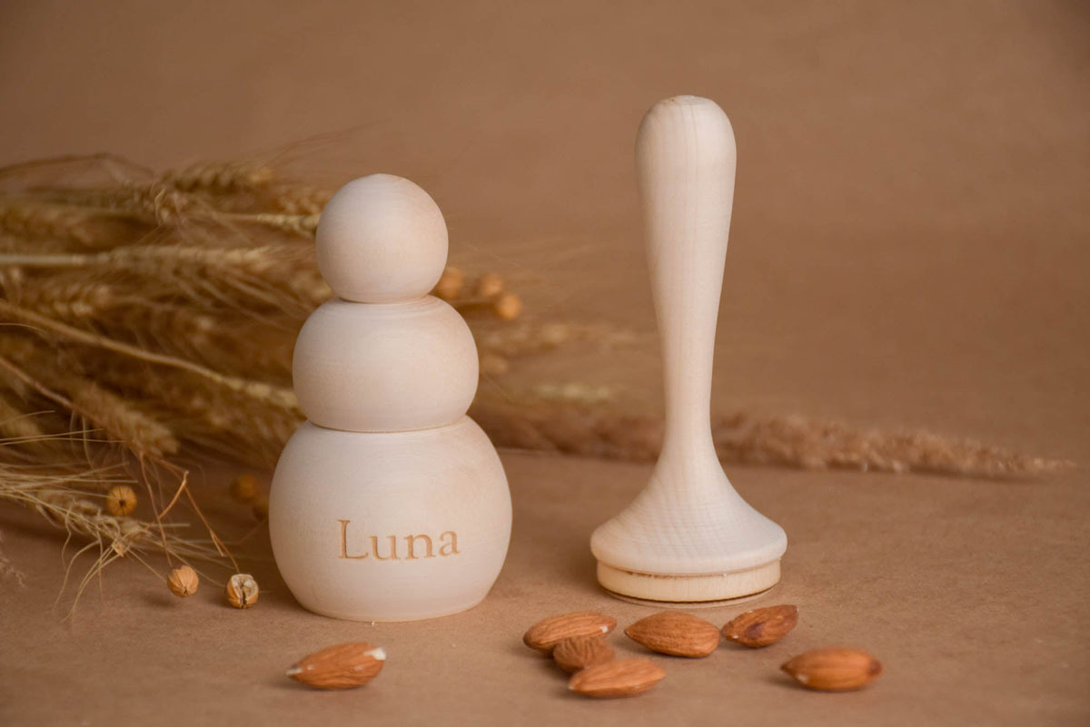 Ice Cream model wooden baby rattle
