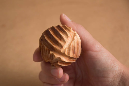 Wooden Juniper Riffled Ball