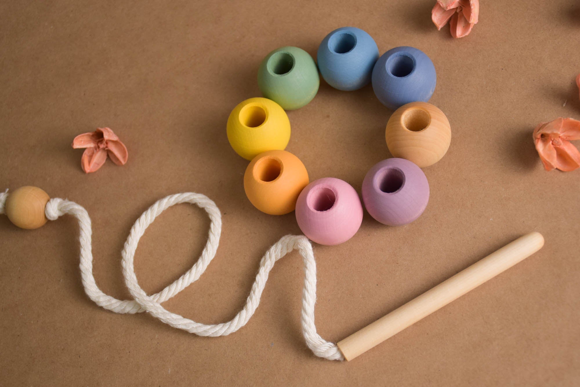 Wooden sales lacing toy