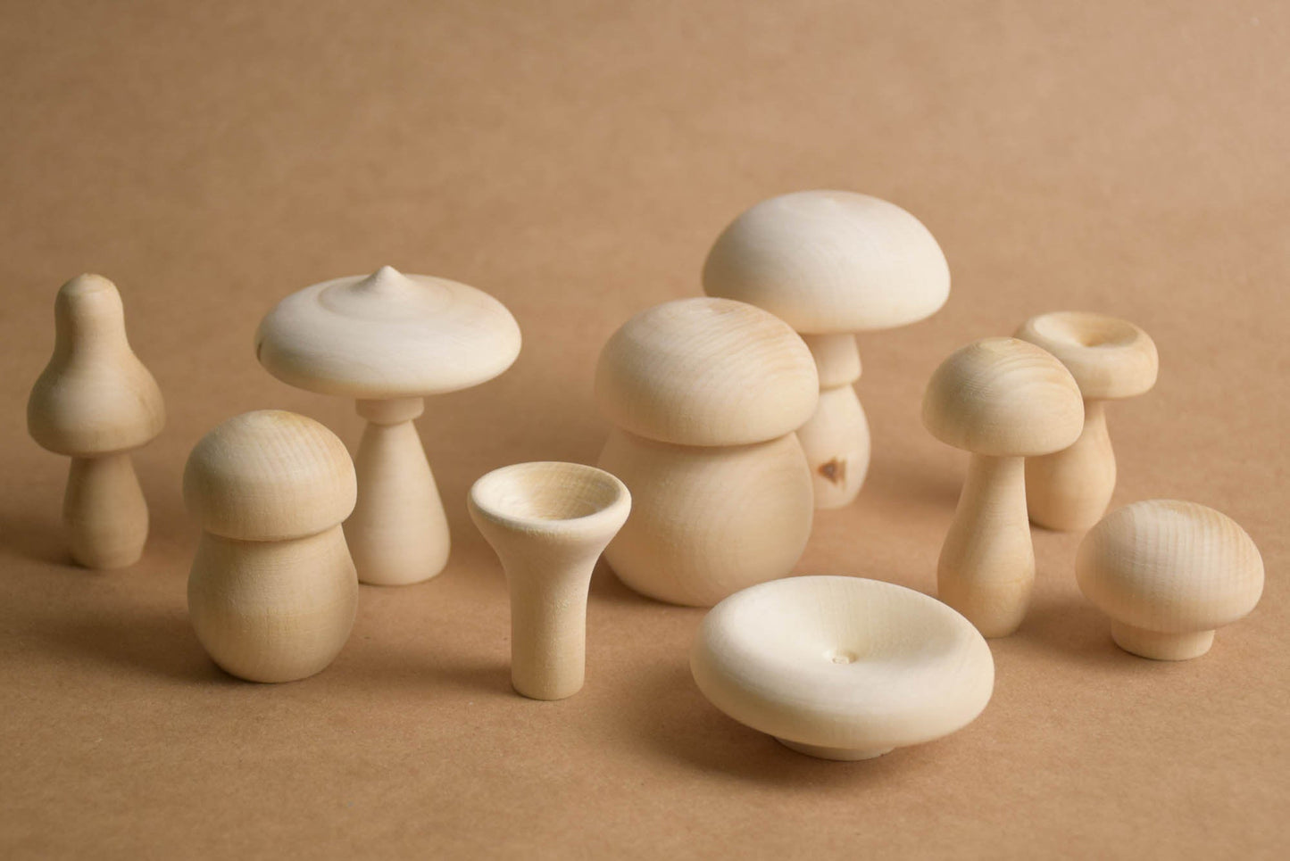 Wooden Miniature Mushroom Unfinished Set for Fairy Garden or Baby Nursery Decor, Montessori Baby, Waldorf Toys for Toddlers, Gift for Kids