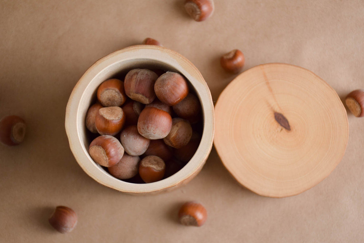 Hand-sanded wooden box with a lid