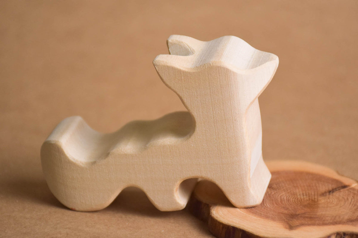 Wooden forest animals for open-ended play