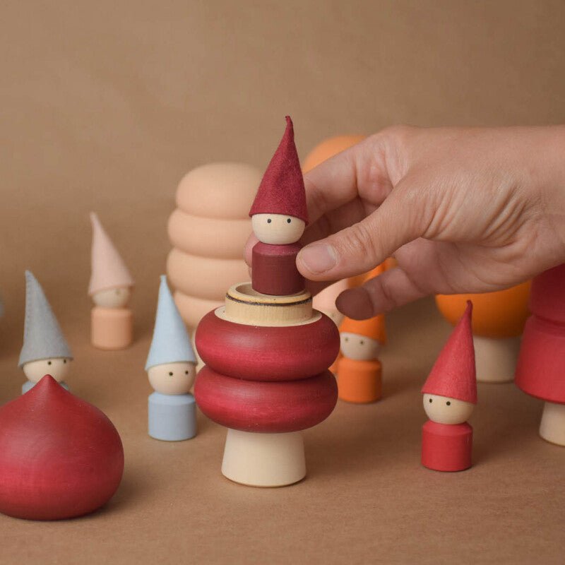 Woodland wooden trees play set