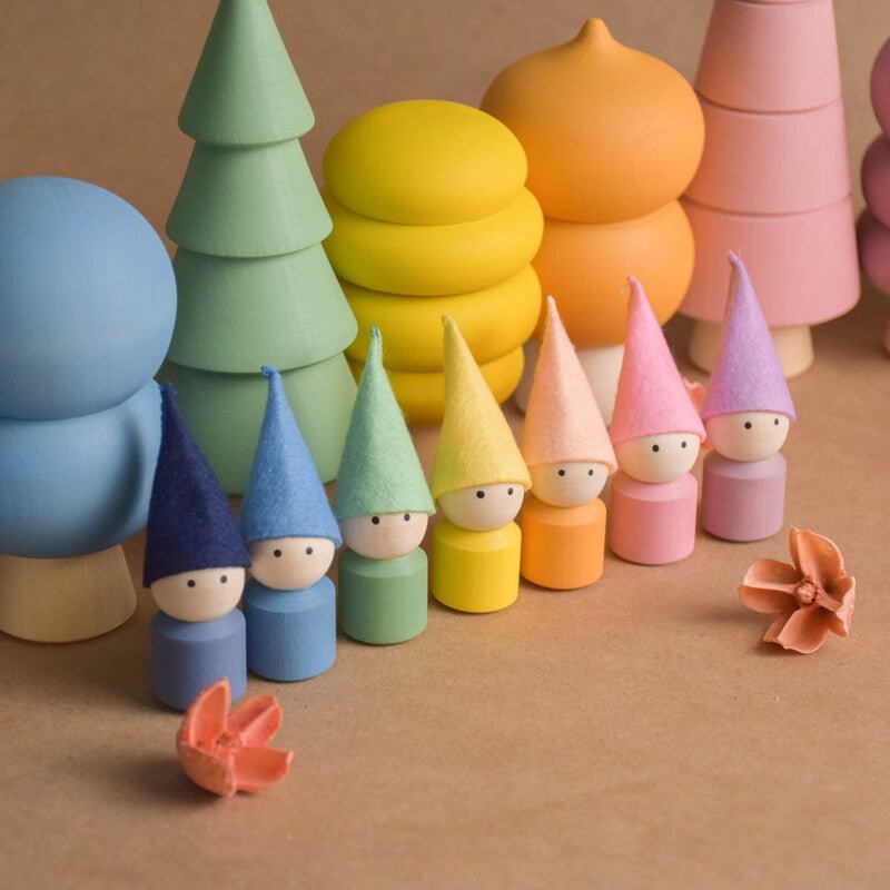 Wooden opening trees for imaginative play