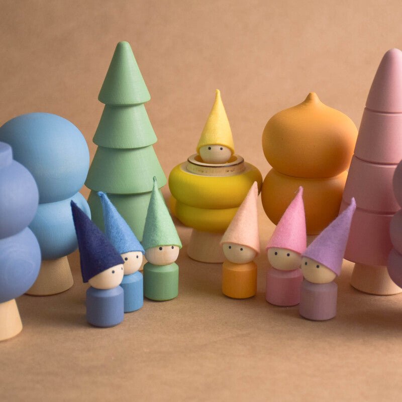 Handmade wooden tree play set