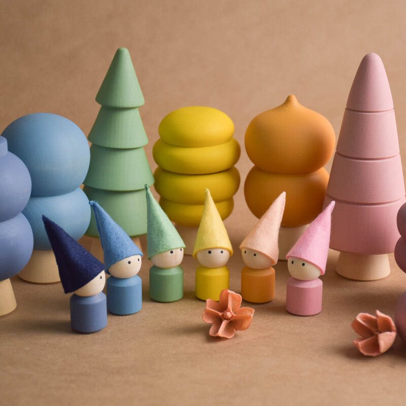 Wooden opening trees for imaginative play