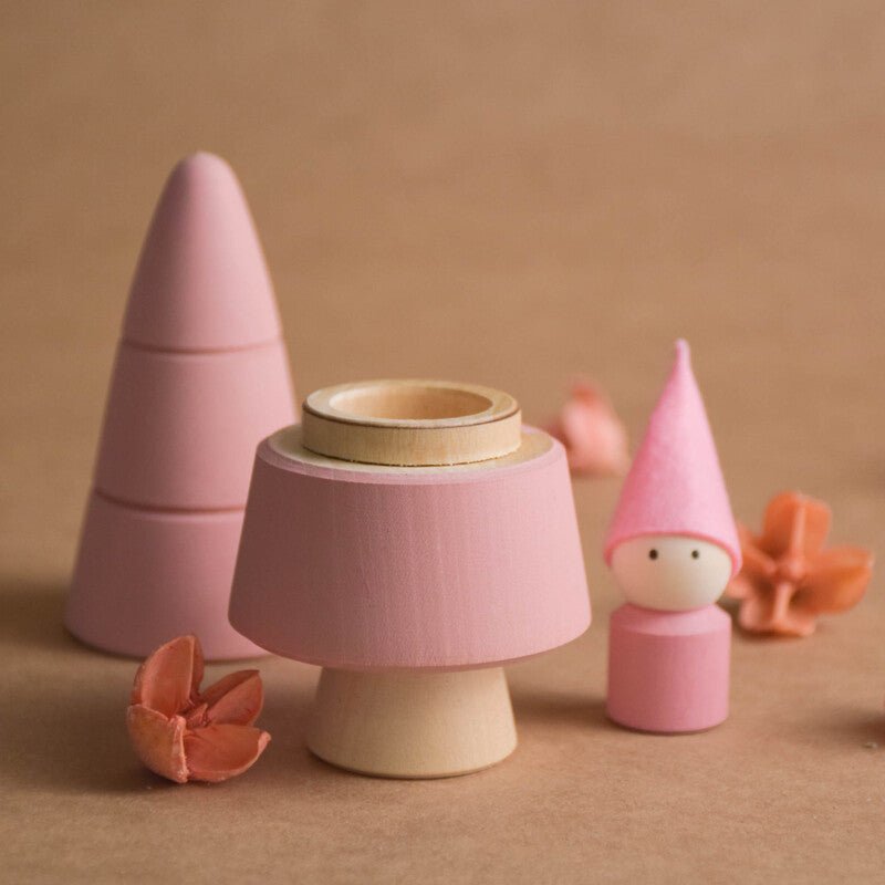 Handmade wooden tree play set