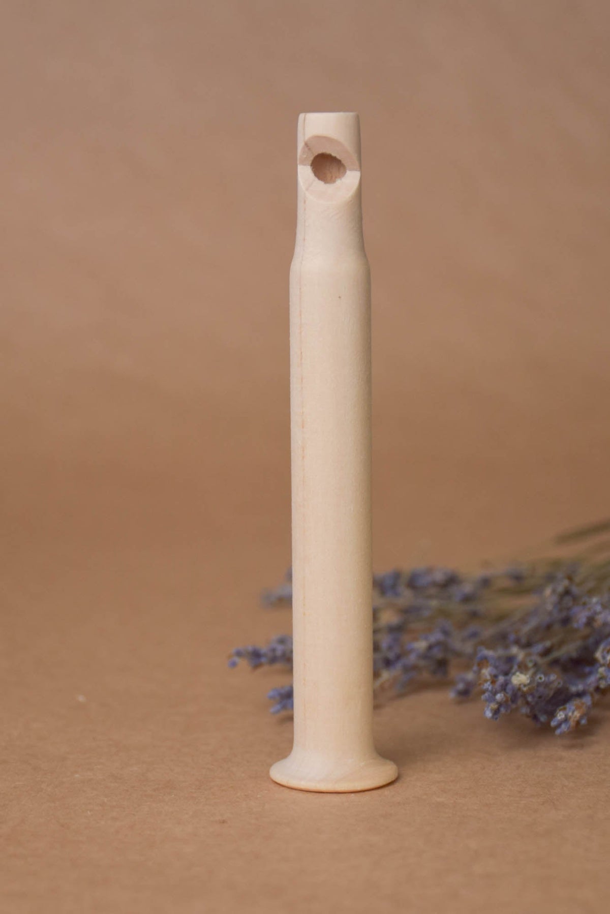 Pull whistle musical toy in linden wood