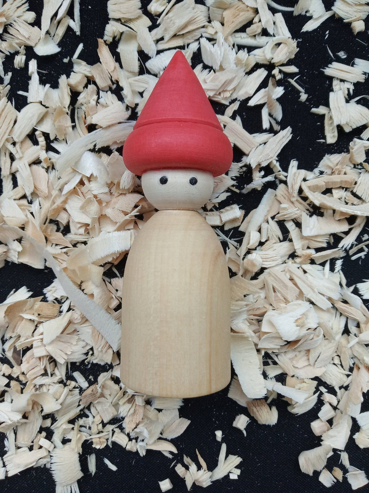 Rainbow linden wood peg dolls in hats