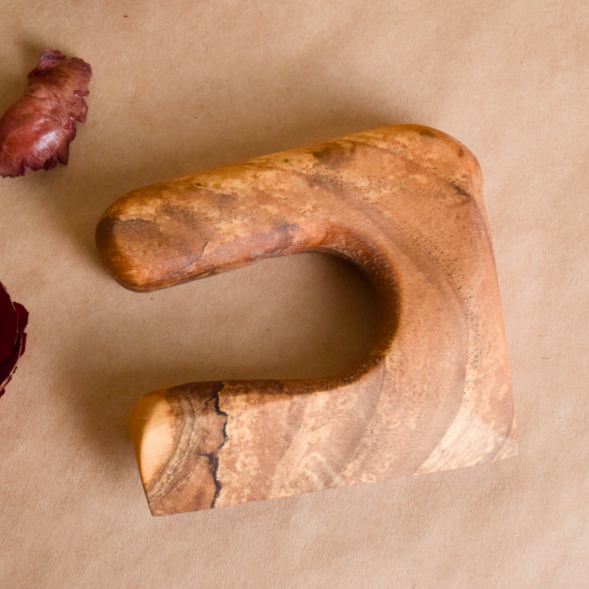Handmade Montessori knife and cutting board set in solid walnut wood with a natural oil finish