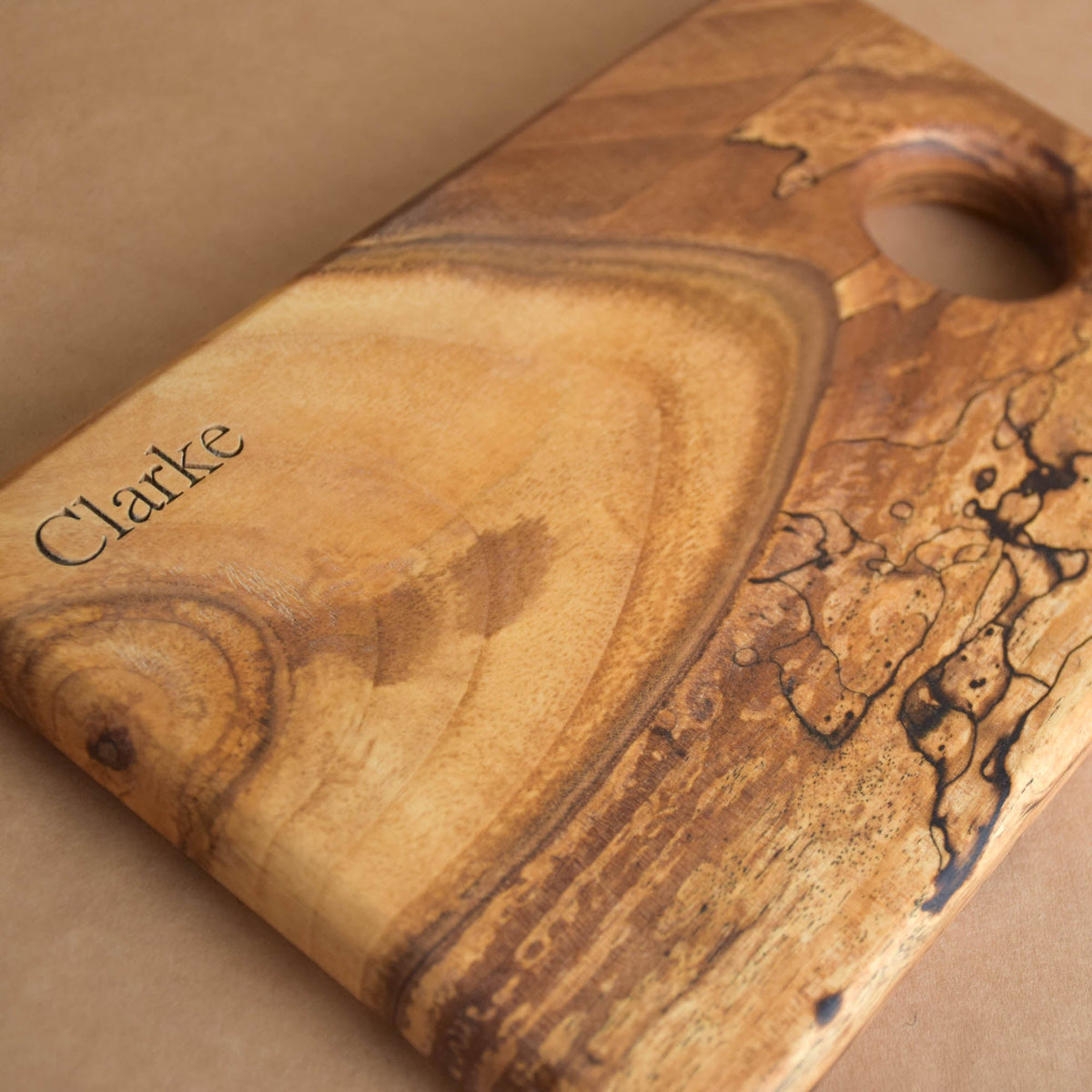 Handmade Montessori knife and cutting board set in solid walnut wood with a natural oil finish