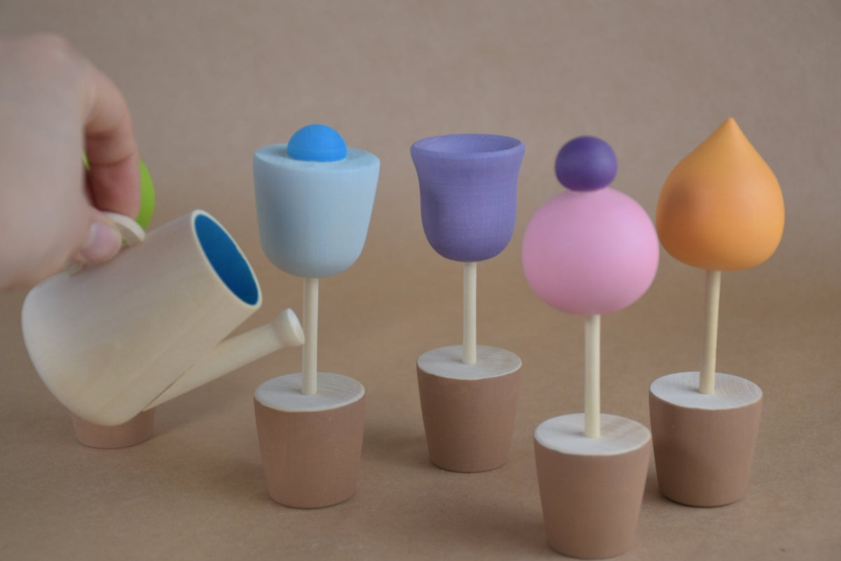 Natural wooden flower bouquet toy