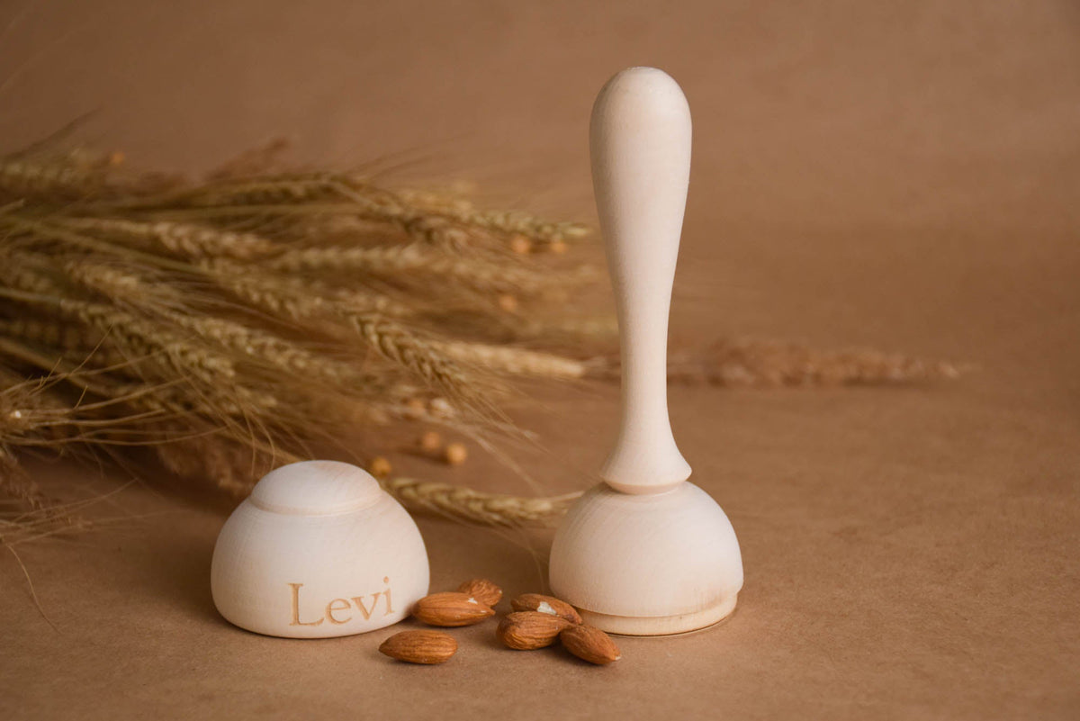 Wooden maraca baby rattle